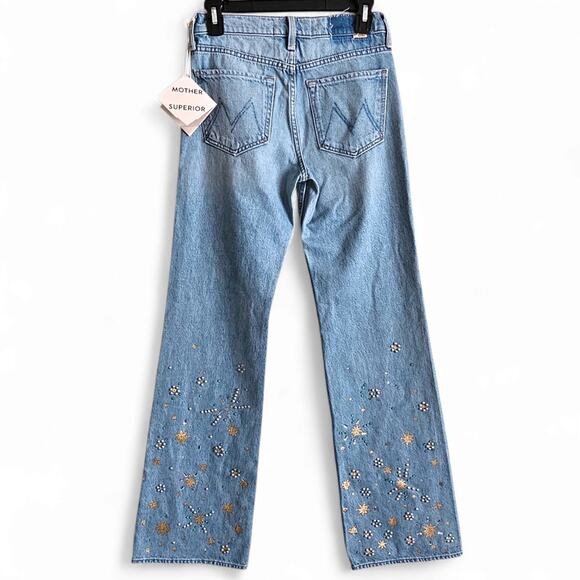 MOTHER Superior The Bookie Heel Bootcut Jeans Righteous Gemstones Size 24 - Picture 6 of 13